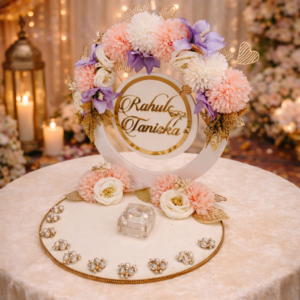 Engagement Ring Platter- with Pastel flowers