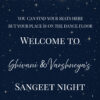 Shivani-Sangeet-Night Welcome Board – Sangeet