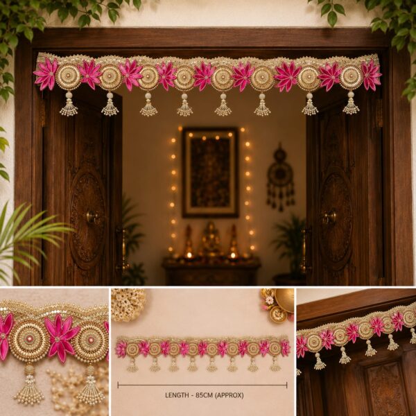 Rani Floral Toran 40 Inch Door Hanging Rani Floral Toran 39 Inch Door Hanging | Bandanwar for Home Entrance & Mandir Decoration