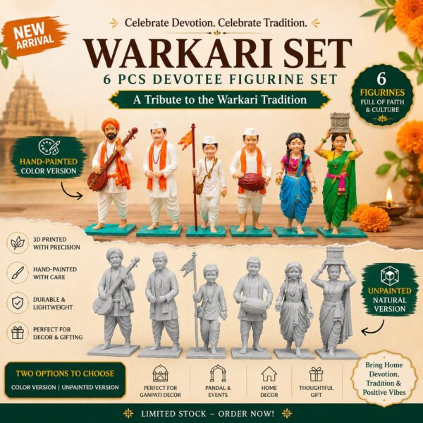 Varkari Devotee Figurine Set (6 Pieces) Varkari Devotee Figurine Set (6 Pieces)