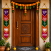 Traditional Shubh-Labh Wall Hanging Pair