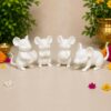 Mushakraj Set of 4 – 3 Inch Ganpati Decoration Non-Painted Mushakraj Set of 4 – 3 Inch Ganpati Decoration Non-Painted