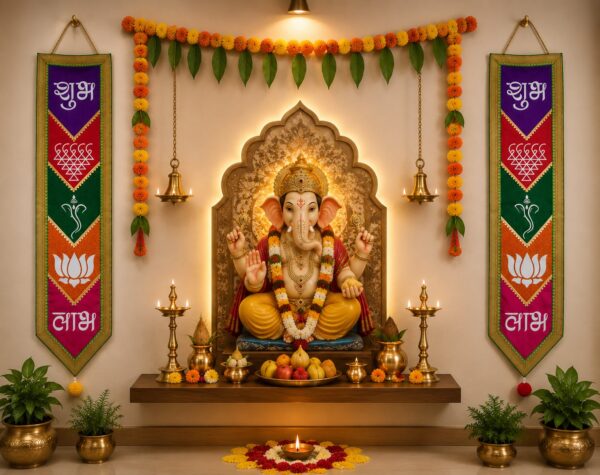 Shubh-Labh Wall Hanging 2 Traditional Shubh-Labh Wall Hanging Pair